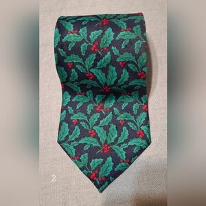 Vintage christmas mens yule tie greetings executive bussines formal casual